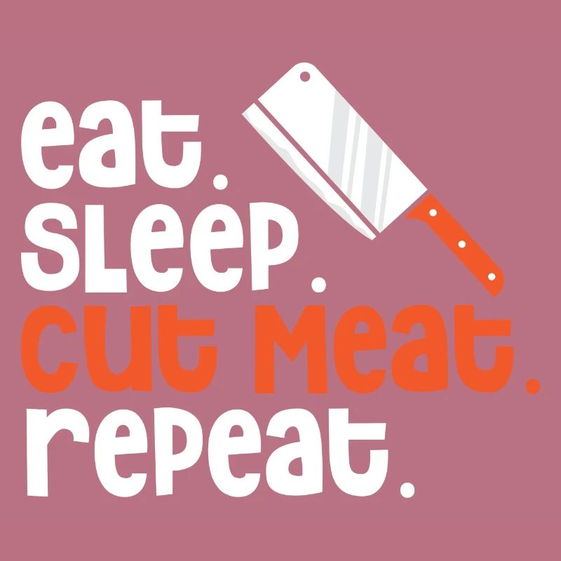 Fleisch schneiden Fleischer Metzger Hackfleisch