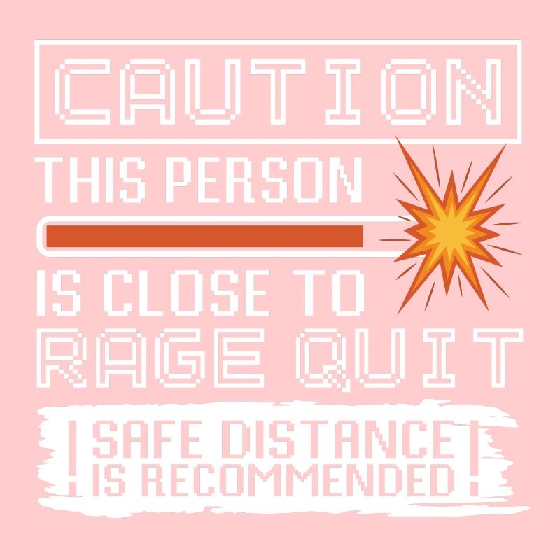 Gamer Gaming Spruch Rage Quit