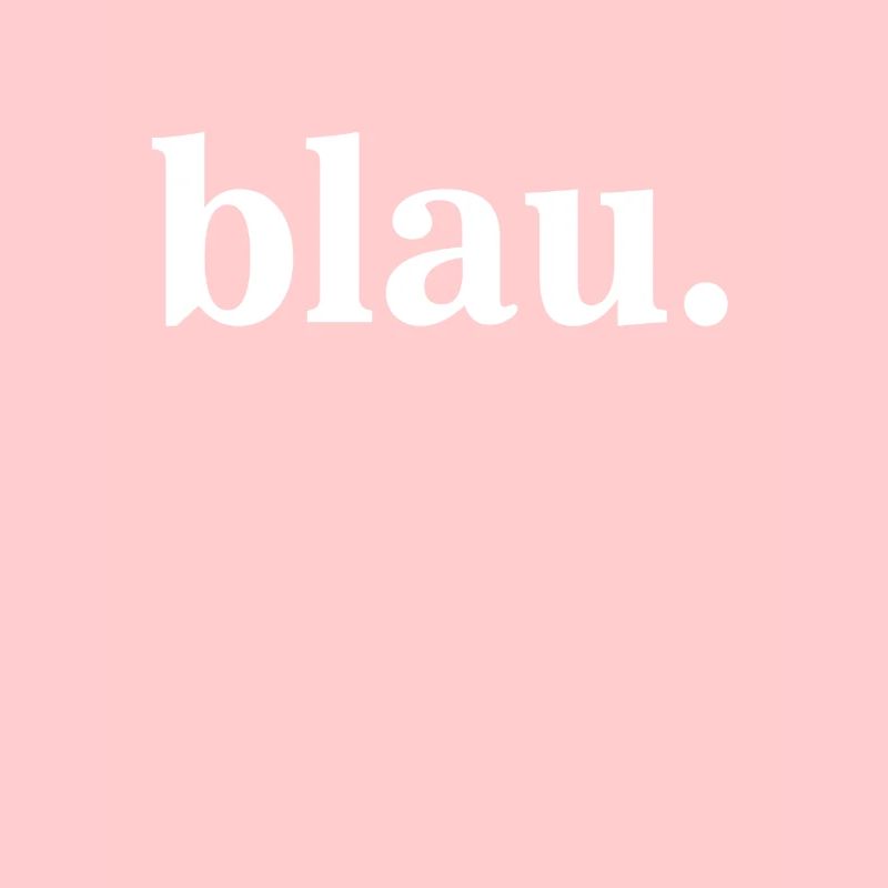 Wort blau, Farbe
