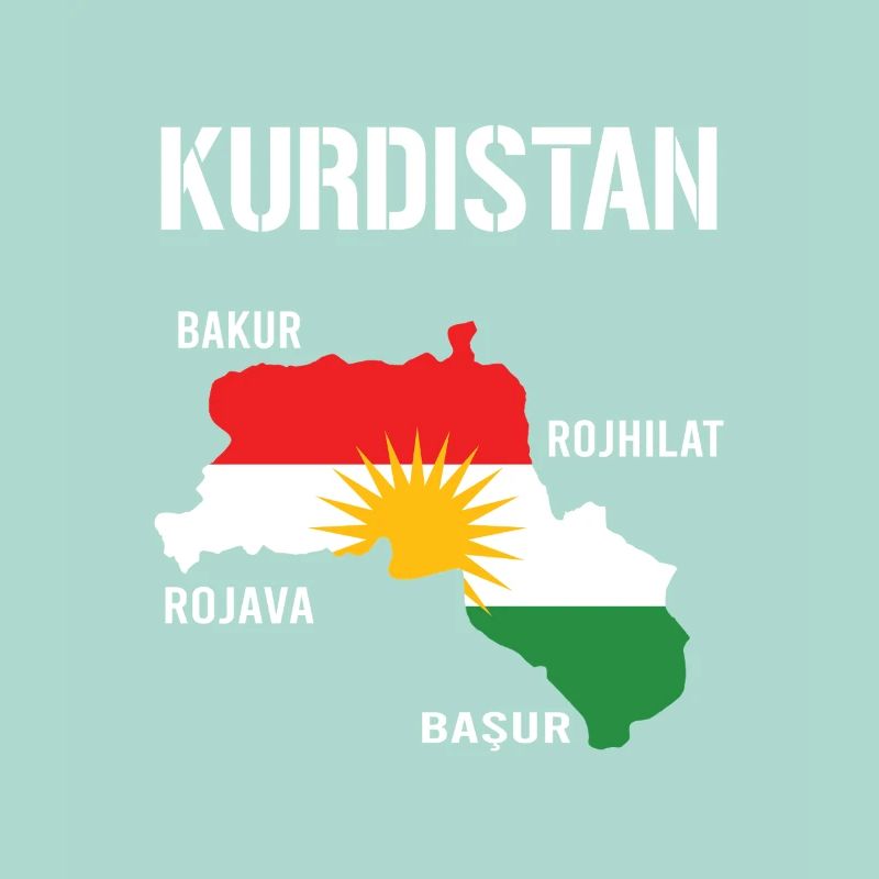 Kurdistan Flagge Bakur Bashur Rojava Rojhlt Newroz