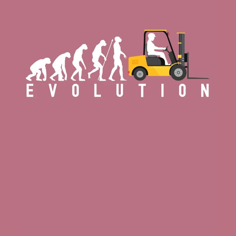 Staplerfahrer Evolution Lagerist Spruch