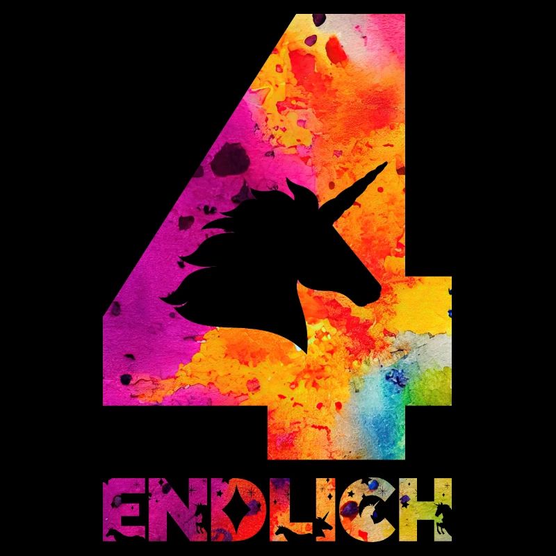 ENDLICH 4 EINHORN 4. GEBURTSTAG