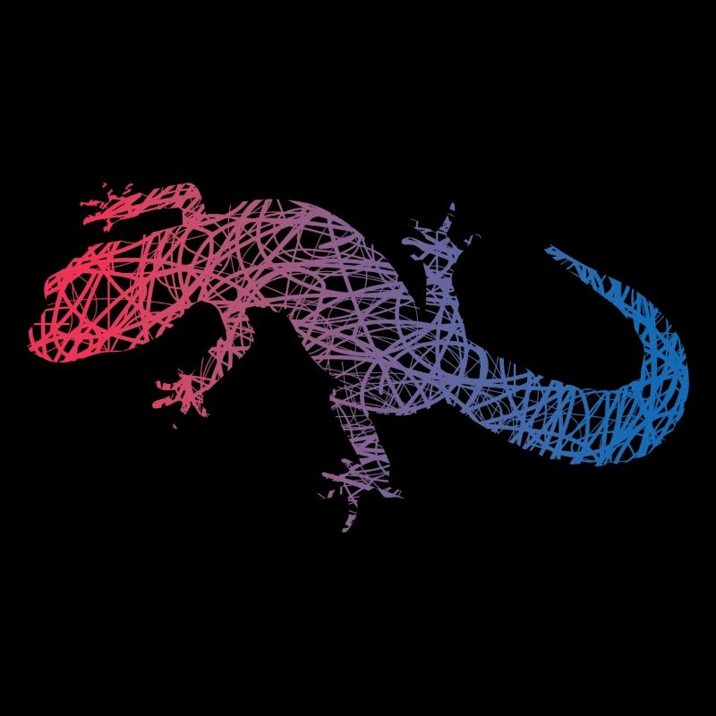 Echse Kritzelei Farben Eidechse Gecko