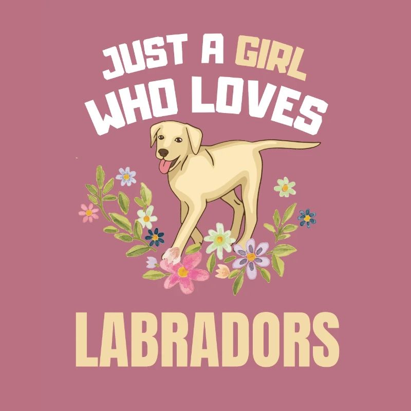 Nur ein Mädchen das Labradore liebt Hund Labrador