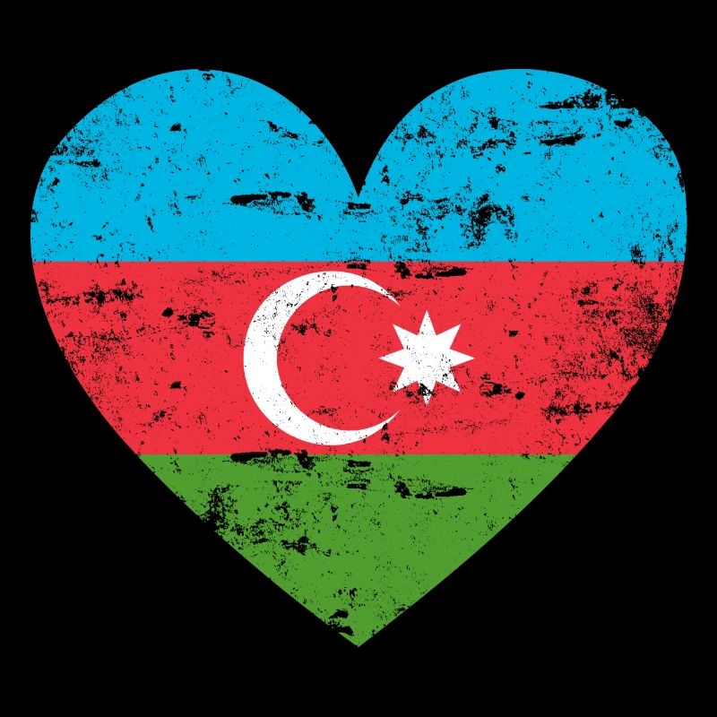 Cœur du drapeau de l’Azerbaïdjan