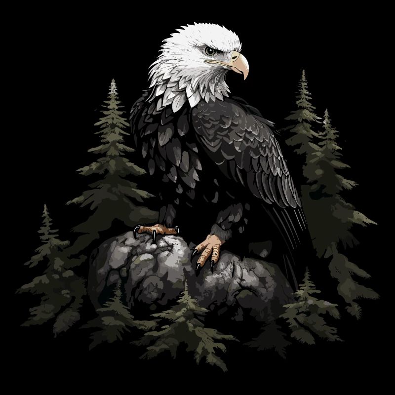 Forêt animale d’aigle à tête blanche