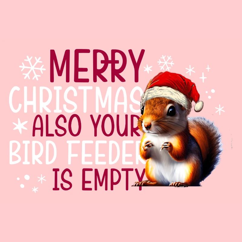 Merry Christmas Squirrel Humor Funny Witty