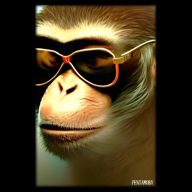 Monkey Sunglasses Wildlife Monkey Head Wildlife Zoo