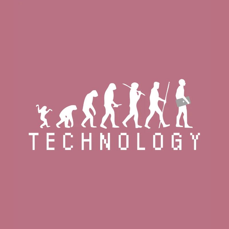 Evolution Technologie Laptop PC Console Geschenk