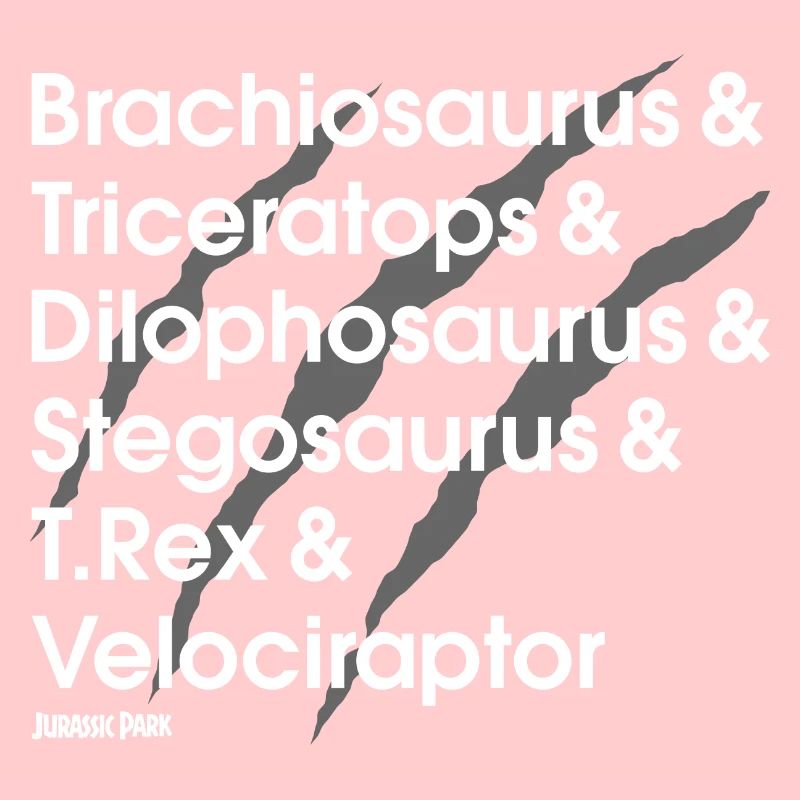 Jurassic Park Dinosaur Names White
