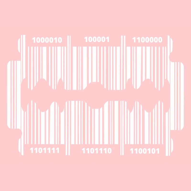 Razor blade with code