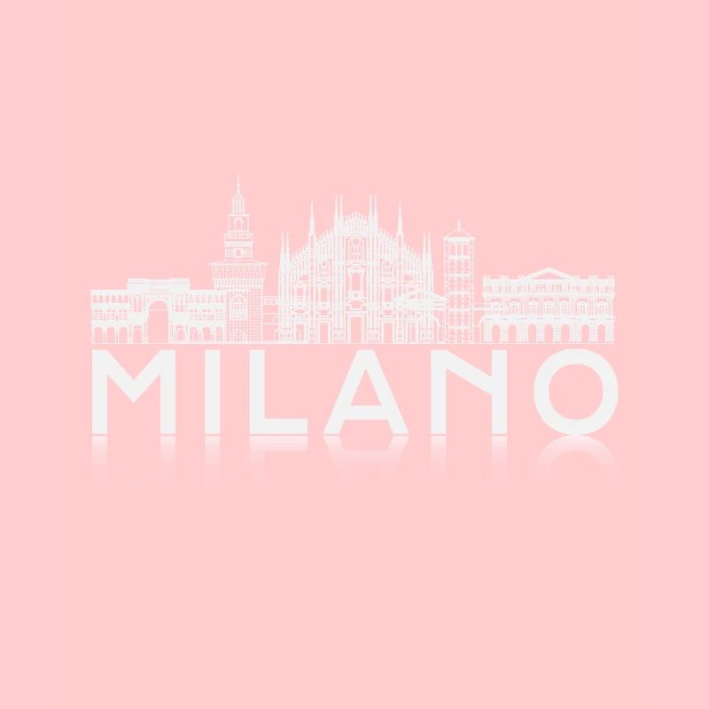 Milano Skyline Silhouette Reflection