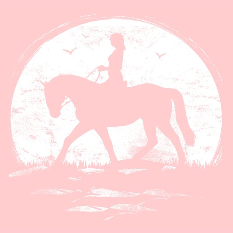 Soleil - lune - équitation - cavalier - cheval - été