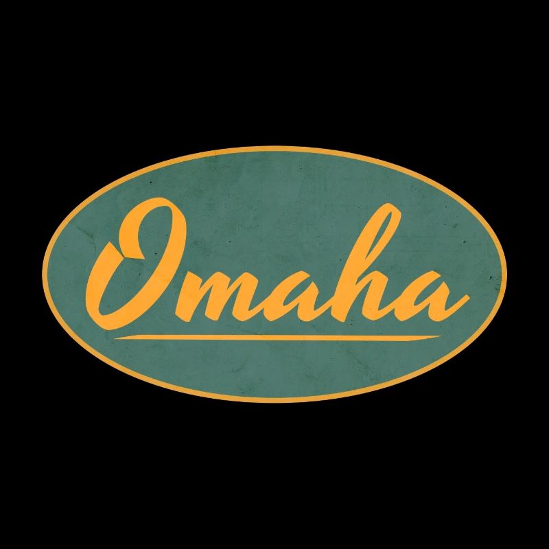 Emblème Omaha Vintage Script