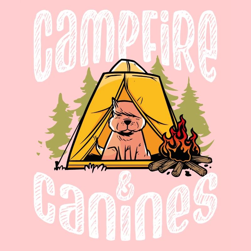 Feu de camp et chiens