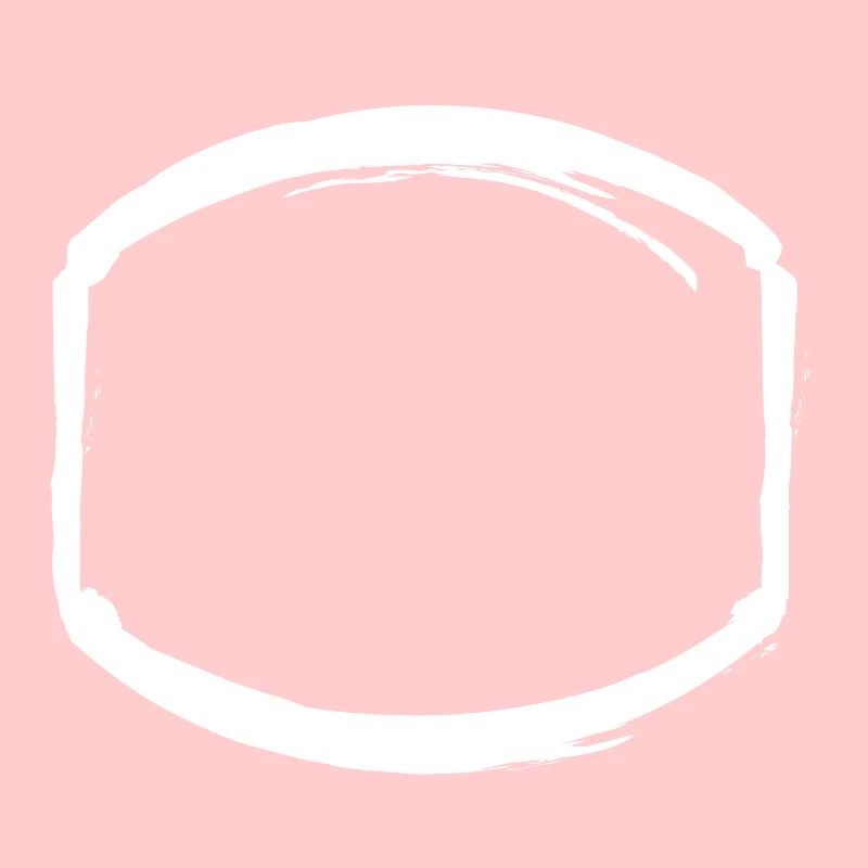white oval frame