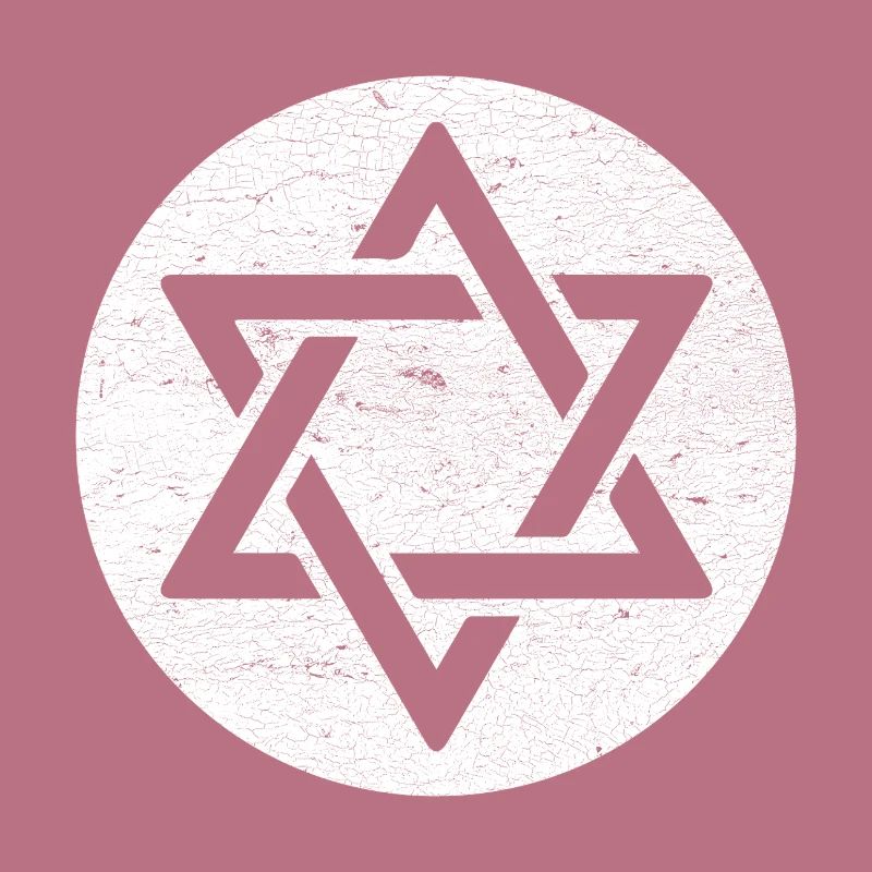 Étoile de David en cercle blanc