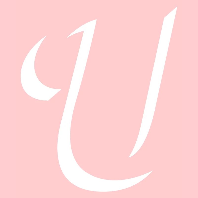 Élégant motif de lettre U avec forme dynamique