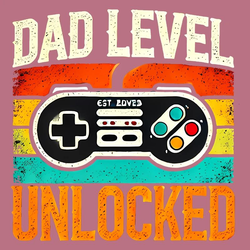 Dad Level Unlocked Retro Controller, Fathers 