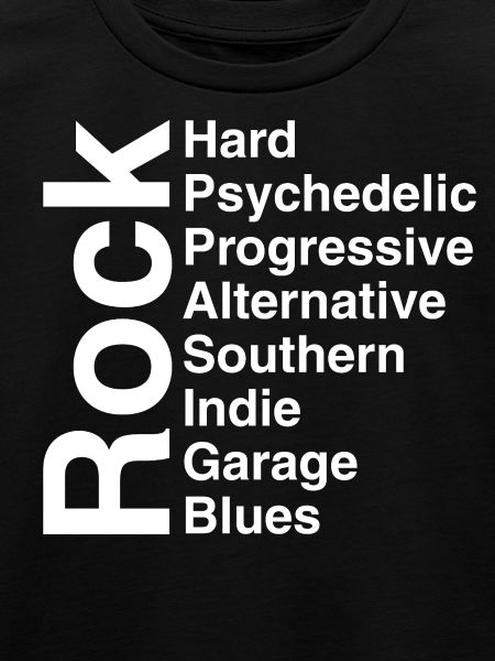 Rock-Genre-Stack-Typografie-Kunst