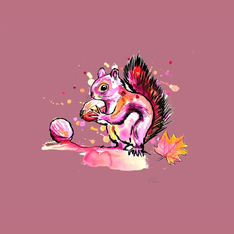 Squirrel while feeding