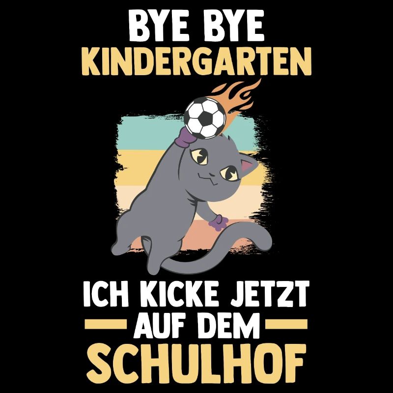 Schulkind Schulbeginn Fußball Katze Einschulung