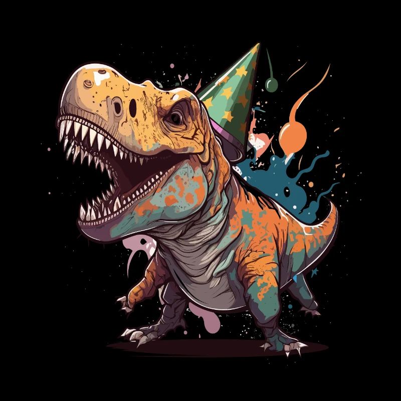Birthday Roar: A Whimsical Cartoon Design