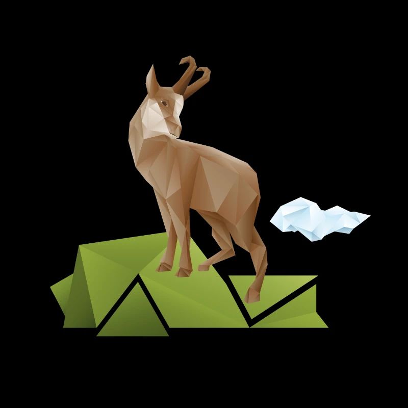 Gams auf Wiese
