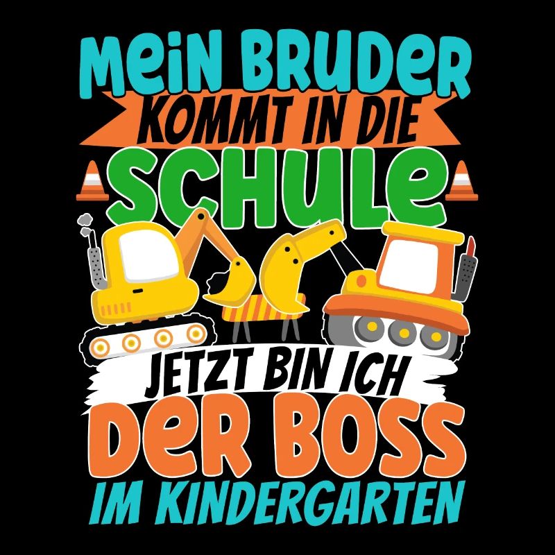 Bagger Einschulung Brüder Geschwister Kleiner