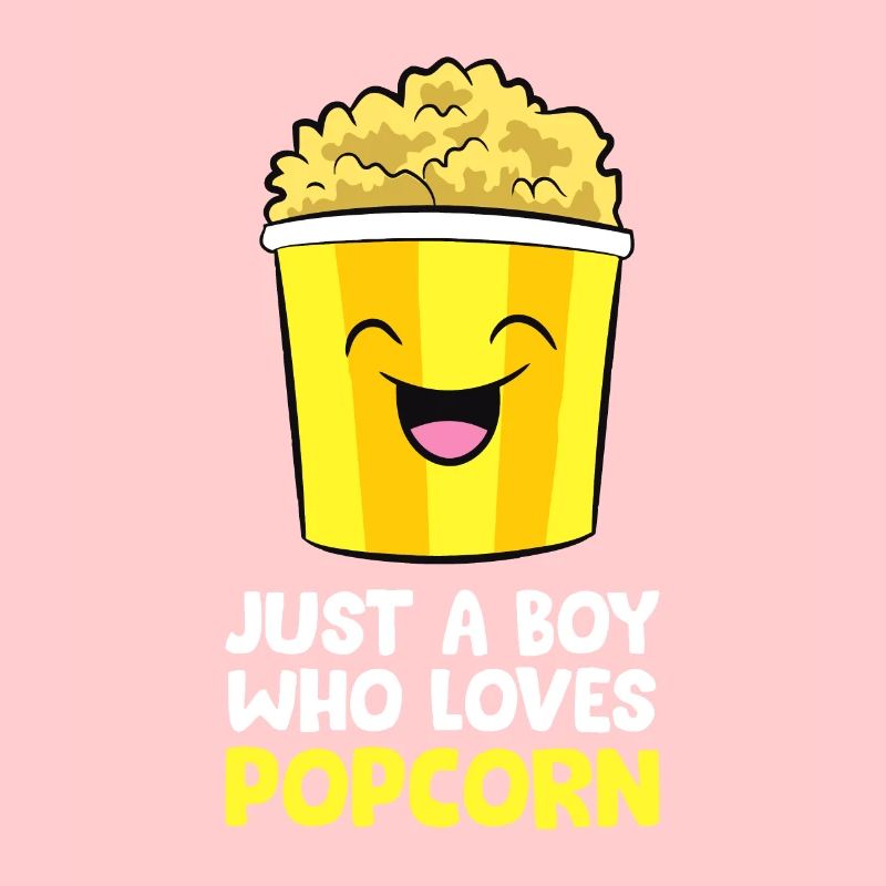 Juste un garçon qui aime regarder un film de cinéma pop-corn