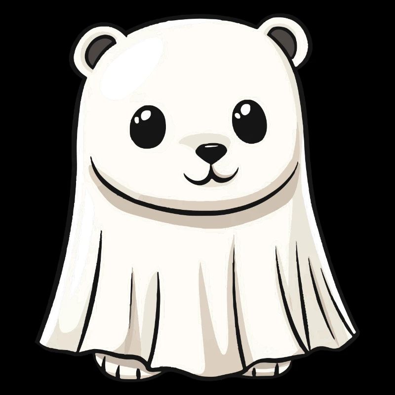 Eisbär Halloween Comic Geist