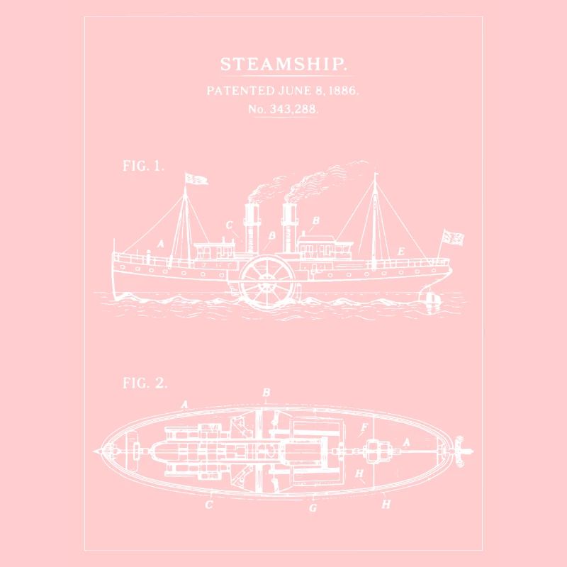 Dampfschiff Blueprint Dampfschiff