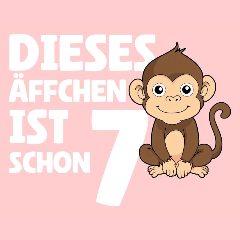 7. Geburtstag 2017 - Dieses Äffchen Ist Schon 7