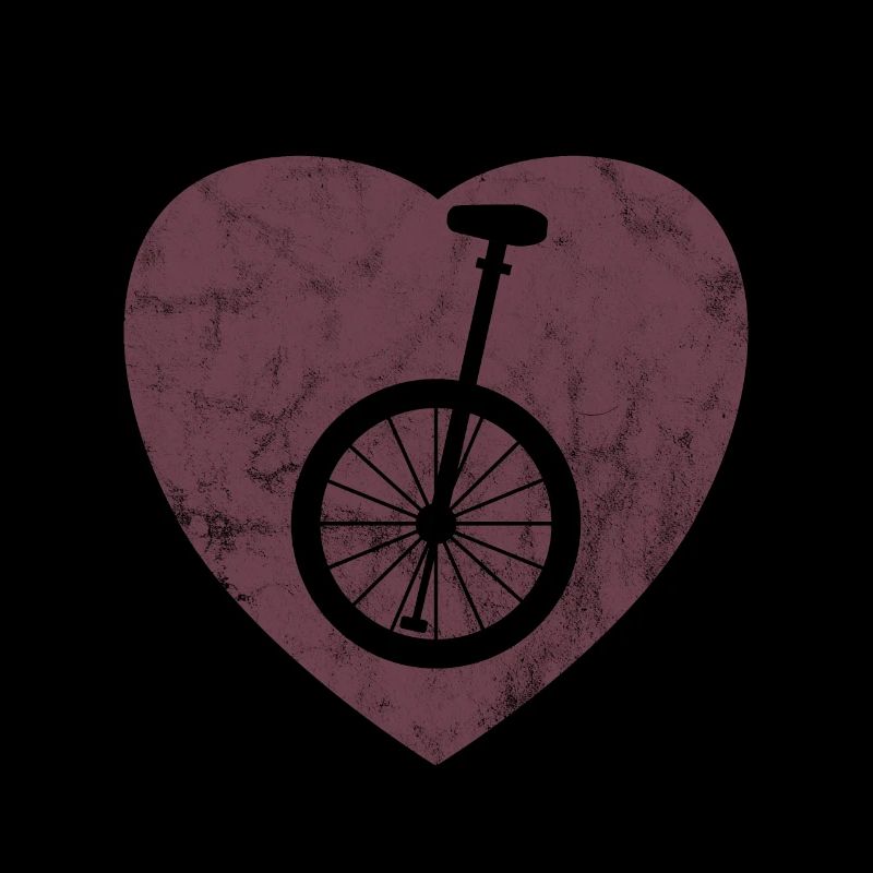 Monocycle dans le coeur Violet