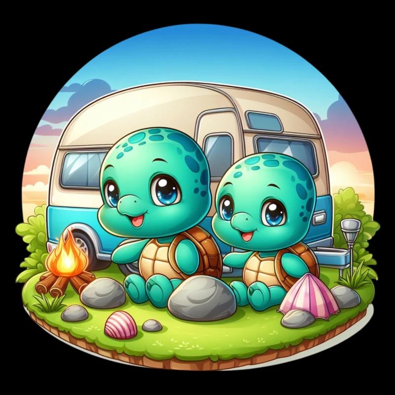 Camping Schlidkröten mit Wohnwagen