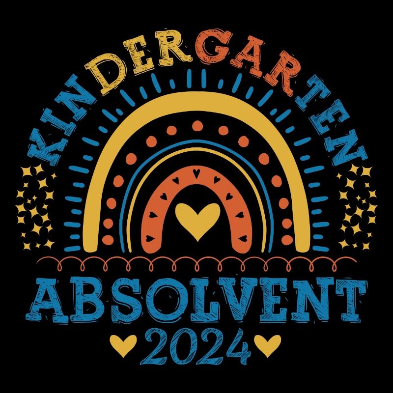 Kindergarten Absolvent 2024 Regenbogen Einschulung
