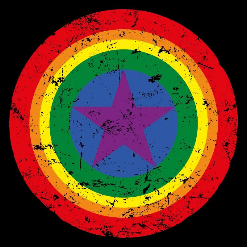 Arc-en-ciel LGBT Bouclier drapeau