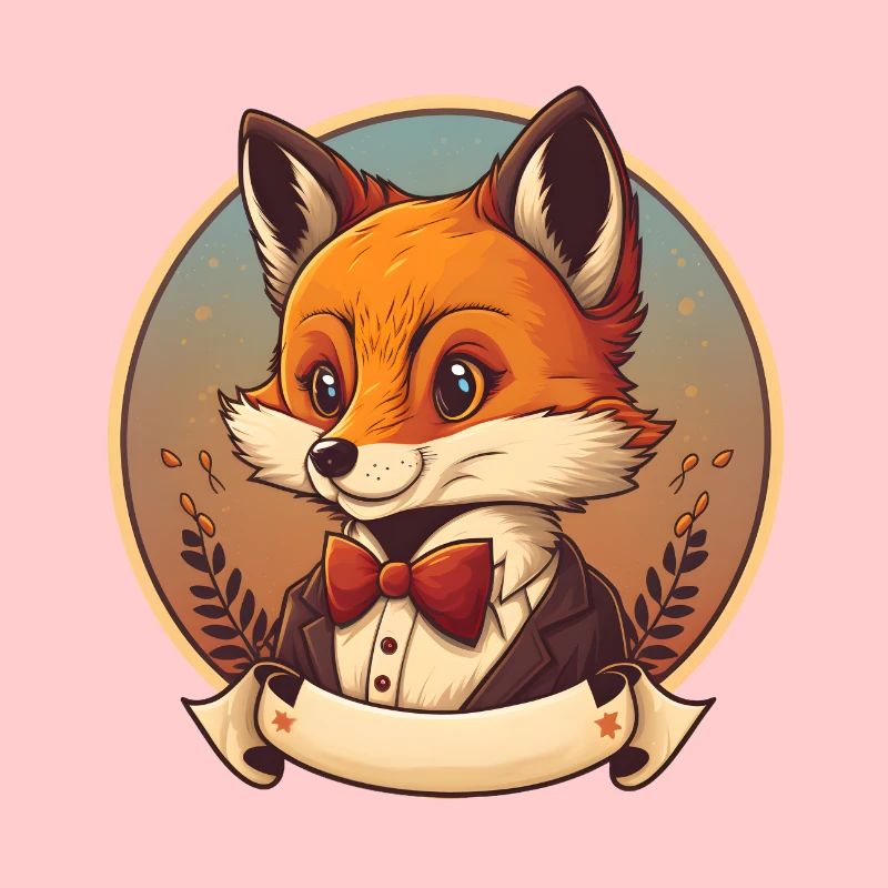 Mignon Rusé Mignon Cartoon Fox