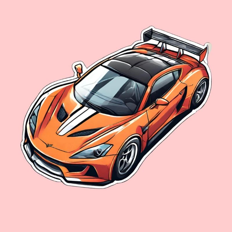 Machine de course orange / Voiture de sport