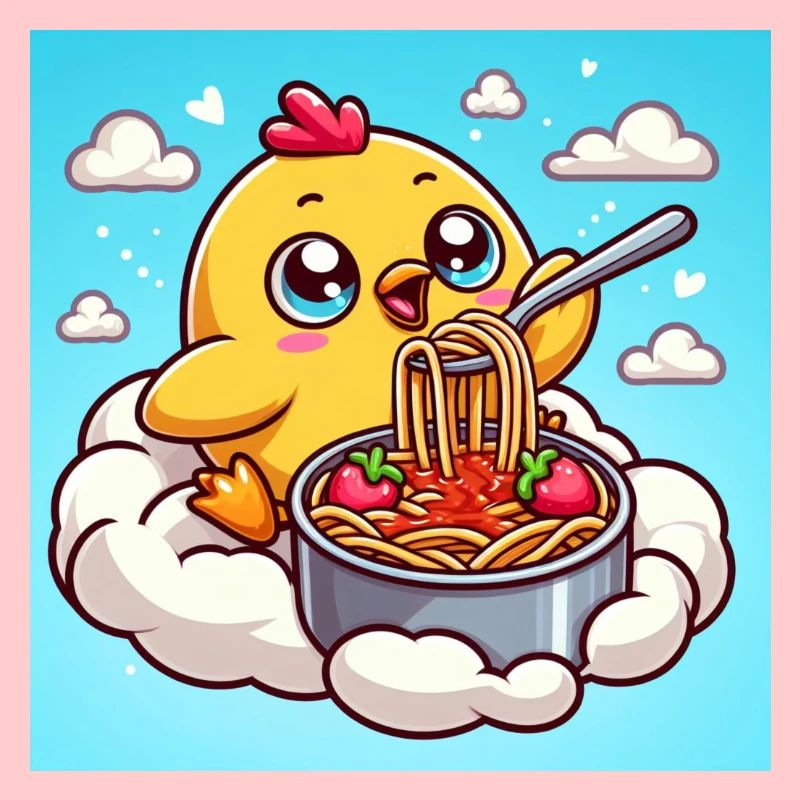 Sweet Küken im 7. Himmel mit einer Portion Pasta