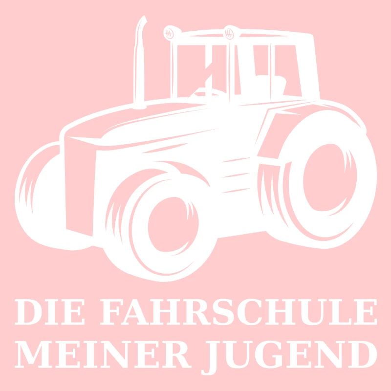 Traktor die Fahrschule meiner Jugend weiß