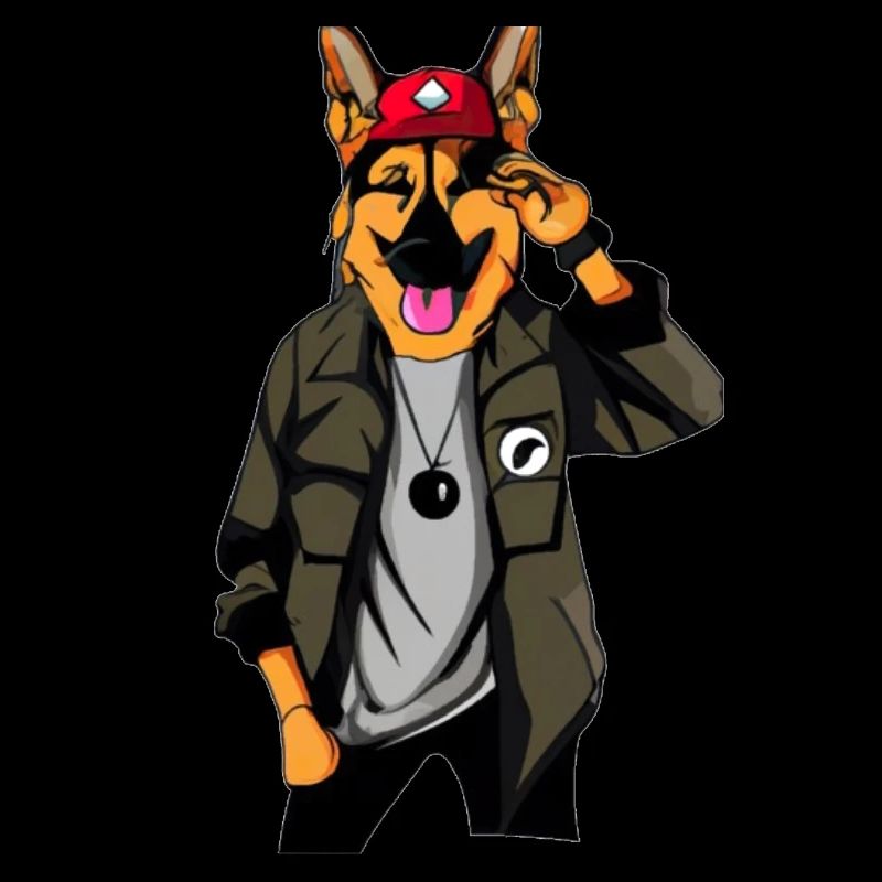 Hund cool mit Cap
