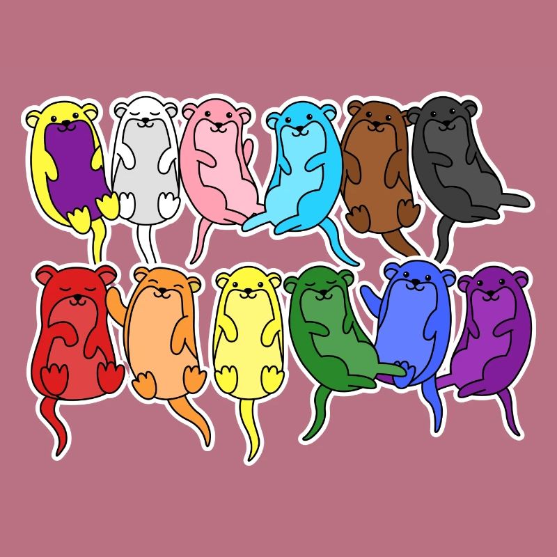 Fierté Progrès Flag Otter Égalité