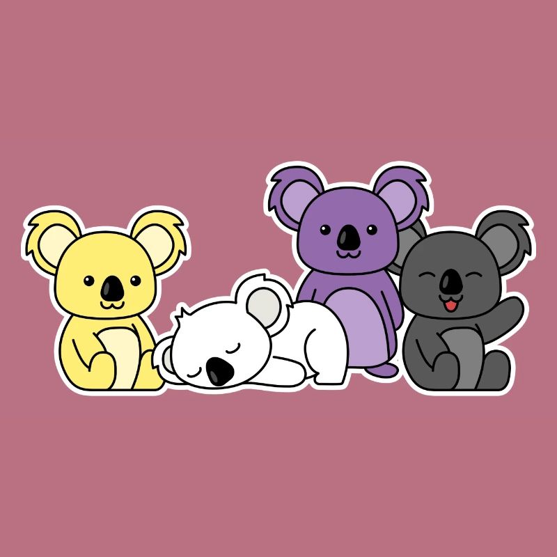 Non-binary flag koala design for proud enbys