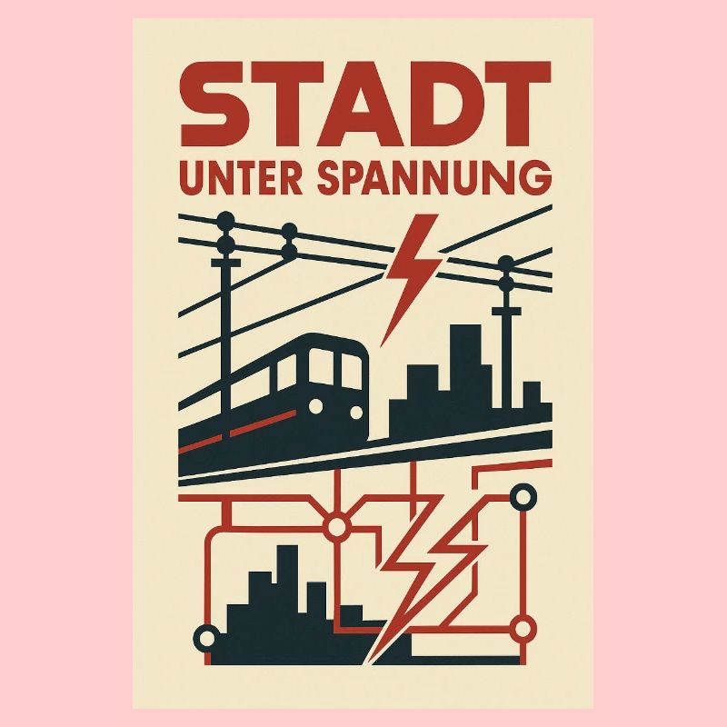 Stadt unter Spannung U Bahn Blitz Strom Metropole