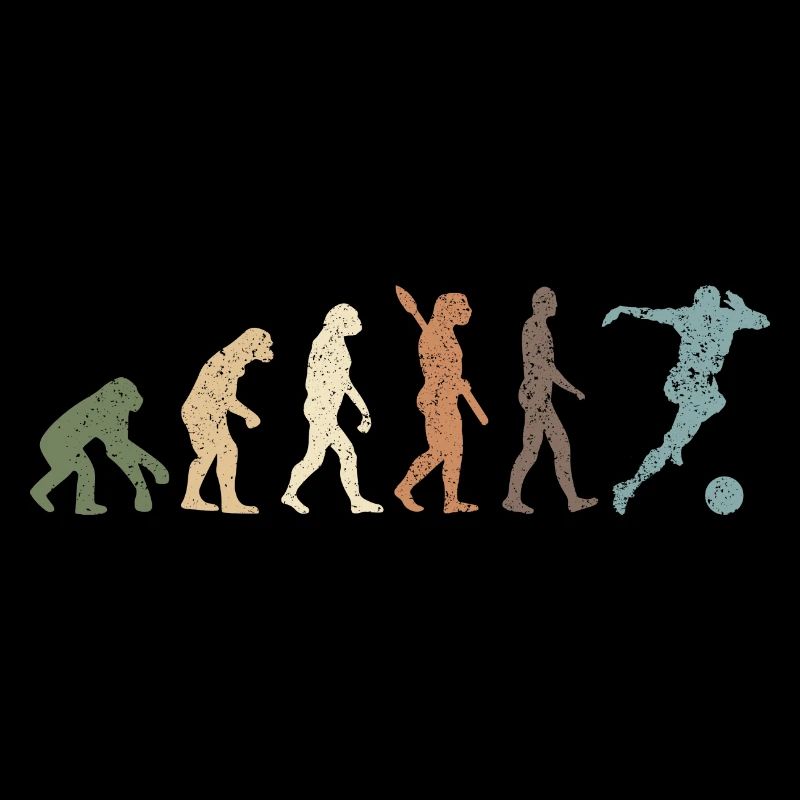 Funny Retro Evolution Of Man Soccer