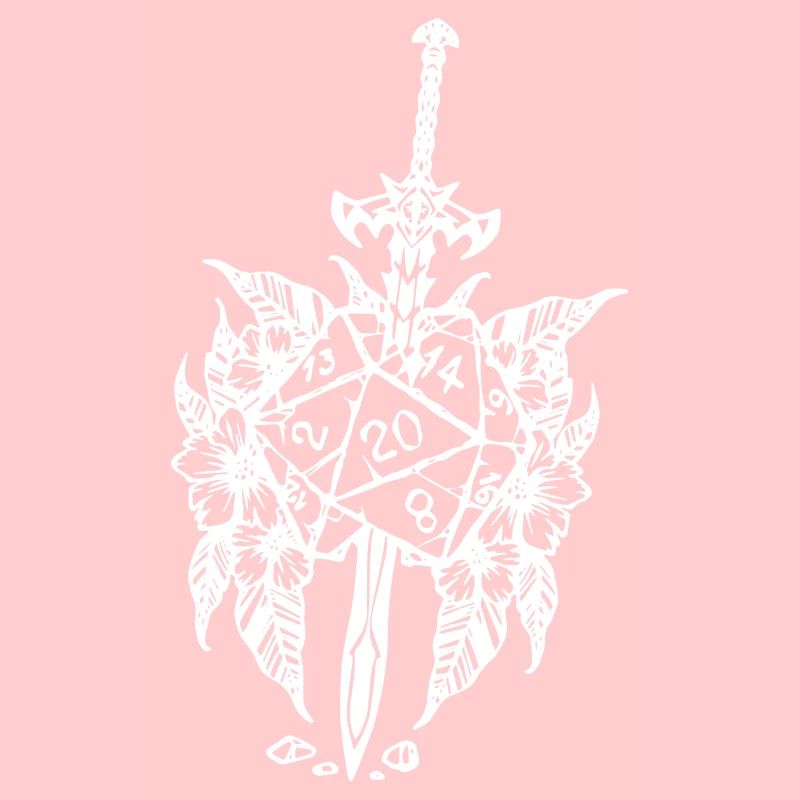 D20 rpg game épée fleur