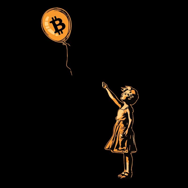 Bitcoin Balloon Modern Art