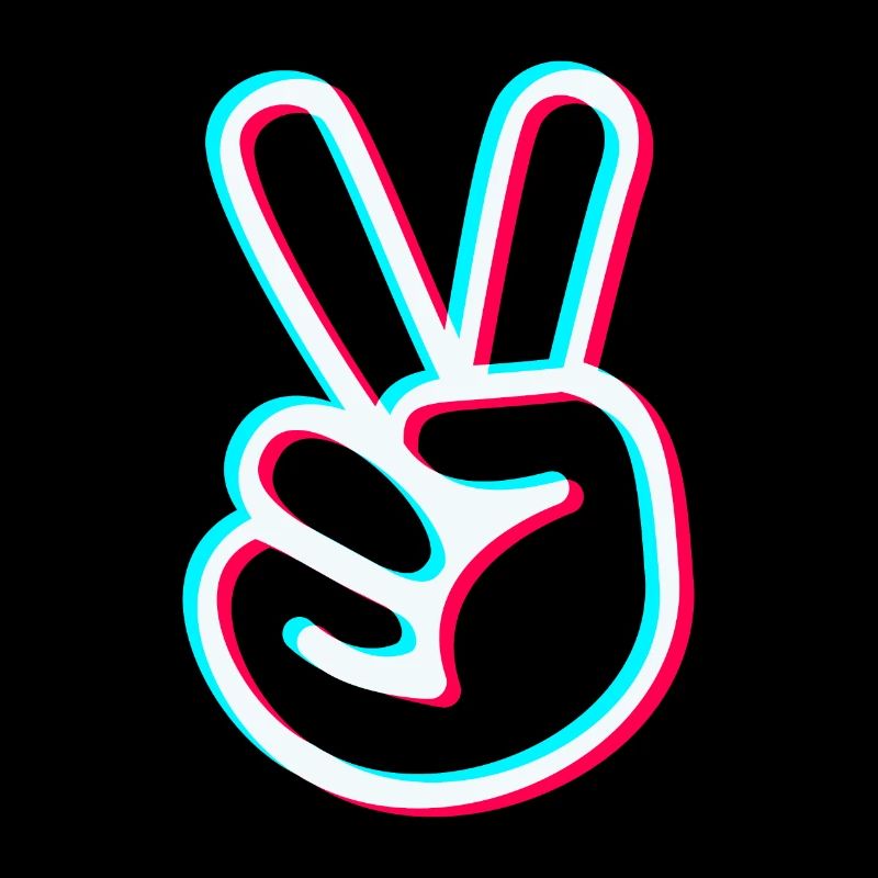 Conception d'autocollant de main de paix - signe de paix