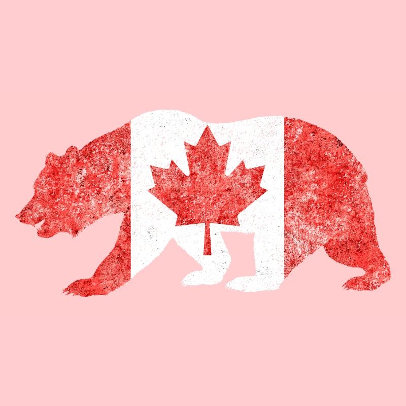 Souvenir du Canada - Drapeau du Canada dans les contours de l’ours